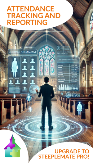 Track attendance and improve your congregation care with advanced features in SteepleMate Pro!